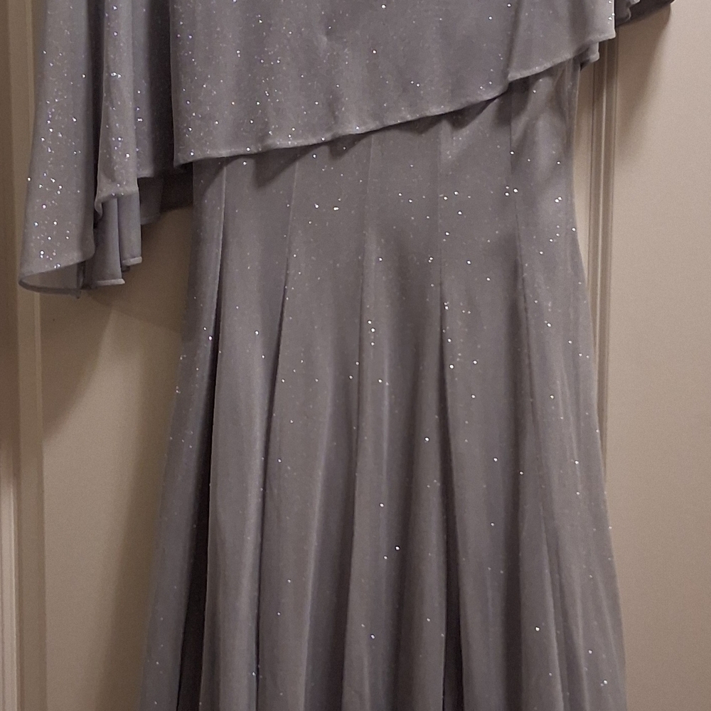 Danny & Nicole Sparkling Gray Midi Dress